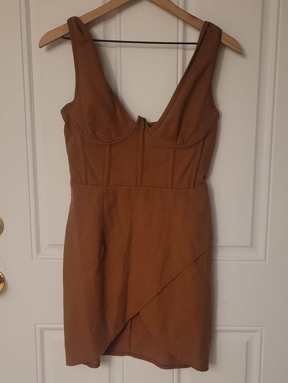 Pretty Little Thing Bown Size 8 Corset Bustier Style Dress